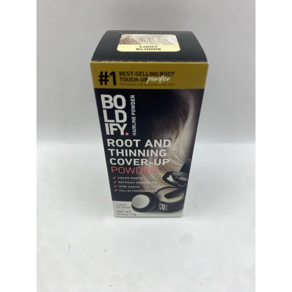 Boldify Hairline Powder Light Blonde Root Touch Up Gray Cover 0.14 oz 4g New
